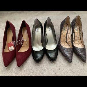 3 pairs of heels all size 9.5